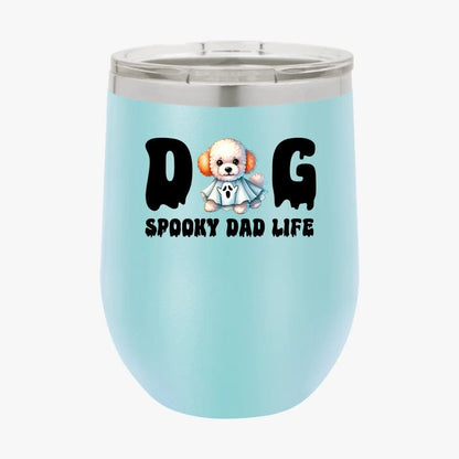 Custom Halloween Dog Dad Mug | Personalized Ghost Dog Coffee Mug & Tumbler