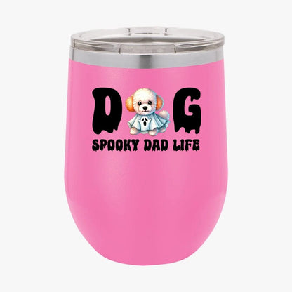 Custom Halloween Dog Dad Mug | Personalized Ghost Dog Coffee Mug & Tumbler