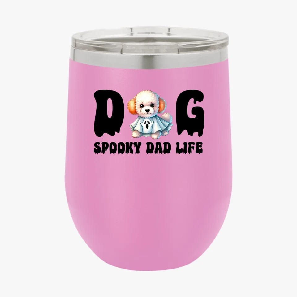 Custom Halloween Dog Dad Mug | Personalized Ghost Dog Coffee Mug & Tumbler