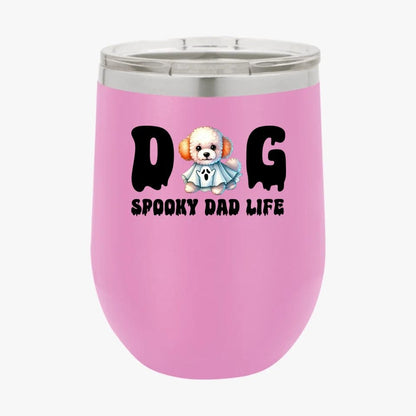 Custom Halloween Dog Dad Mug | Personalized Ghost Dog Coffee Mug & Tumbler