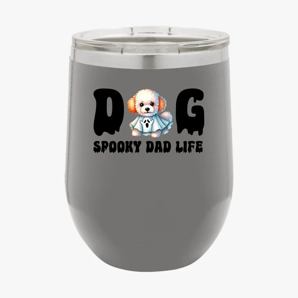 Custom Halloween Dog Dad Mug | Personalized Ghost Dog Coffee Mug & Tumbler