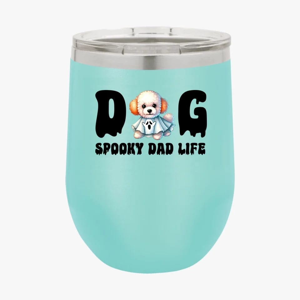 Custom Halloween Dog Dad Mug | Personalized Ghost Dog Coffee Mug & Tumbler