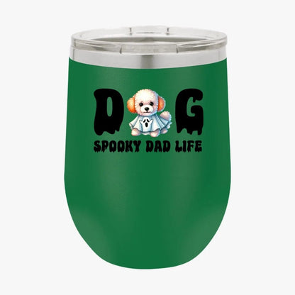 Custom Halloween Dog Dad Mug | Personalized Ghost Dog Coffee Mug & Tumbler