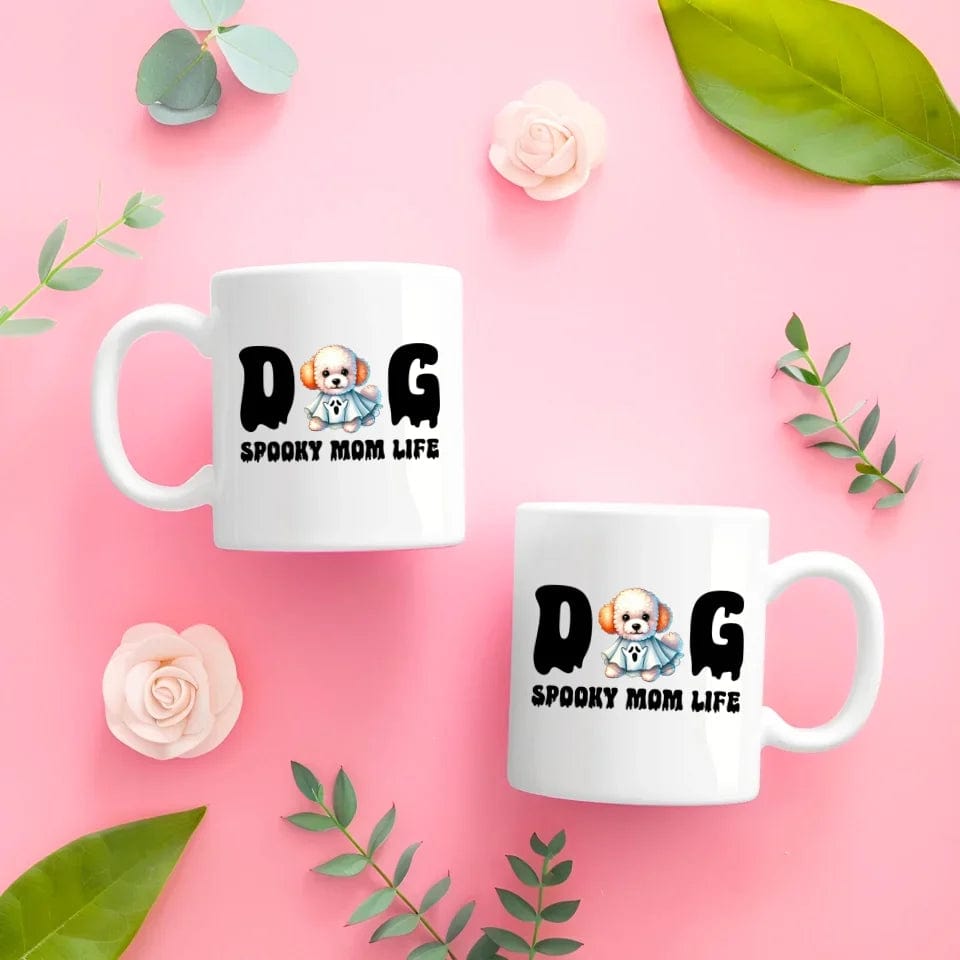 Personalized Halloween Dog Mom Mug | Custom Spooky Dog Mug & Tumbler for Pet Lovers