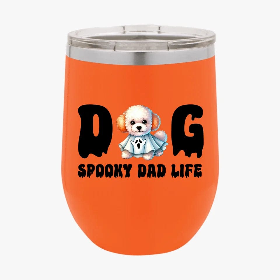 Custom Halloween Dog Dad Mug | Personalized Ghost Dog Coffee Mug & Tumbler