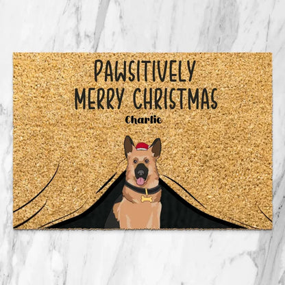 Personalized Funny Dog Pun Christmas Doormat | Custom Pet Holiday Mat