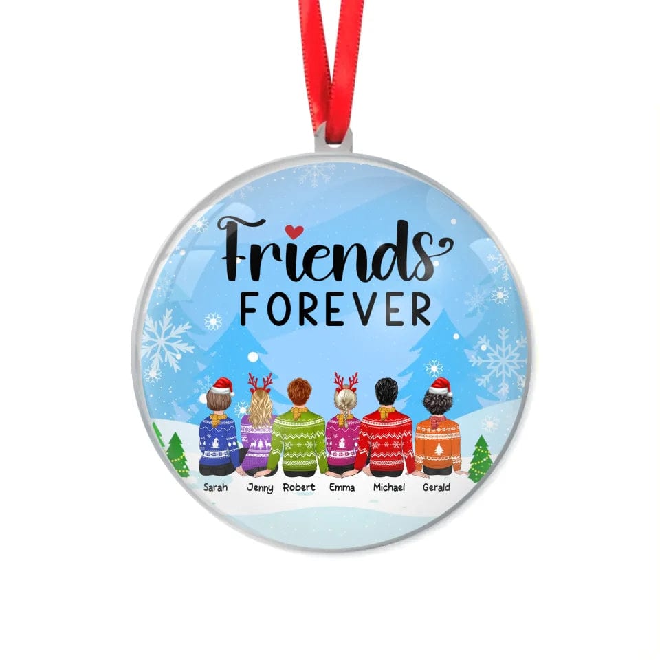 Custom Personalized Friends Acrylic Ornament For Christmas For Homies