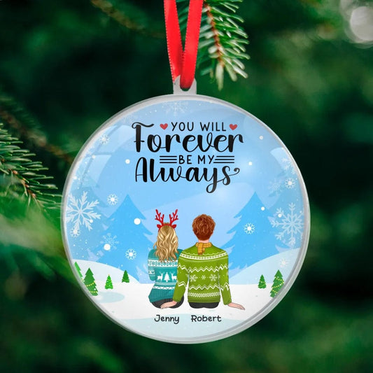 Personalized Couple Ornaments Custom Lovers Christmas Acrylic Ornament